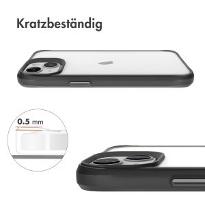 iMoshion Rugged Hybrid Case für das iPhone 13 Mini - Schwarz / Transparent