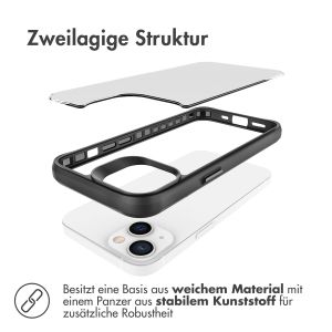 iMoshion Rugged Hybrid Case für das iPhone 13 - Schwarz / Transparent