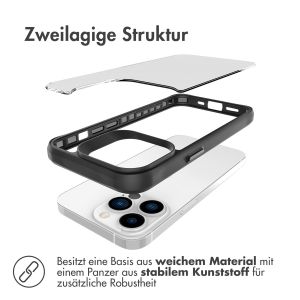 iMoshion Rugged Hybrid Case für das iPhone 13 Pro Max - Schwarz / Transparent