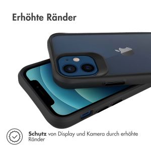 iMoshion Rugged Hybrid Case für das iPhone 12 Mini - Schwarz / Transparent