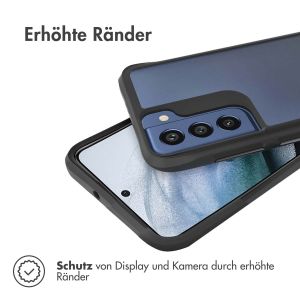 iMoshion Rugged Hybrid Case für das Samsung Galaxy S21 FE - Schwarz / Transparent