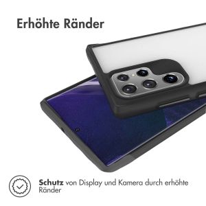 iMoshion Rugged Hybrid Case für das Samsung Galaxy S22 Ultra - Schwarz / Transparent