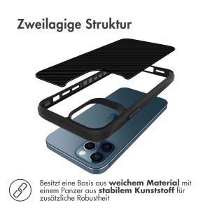iMoshion Rugged Hybrid Carbon Case für das iPhone 12 (Pro) - Schwarz