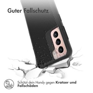iMoshion Rugged Hybrid Carbon Case für das Samsung Galaxy S21 - Schwarz