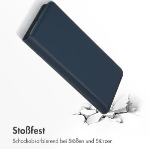 Accezz Premium Leather Slim Klapphülle für das Samsung Galaxy S22 - Dunkelblau