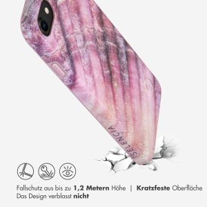 Selencia Aurora Fashion Back Case für das iPhone SE (2022 / 2020) / 8 / 7 - ﻿Strapazierfähige Hülle - 100 % recycelt - Ocean Shell Purple