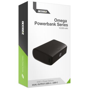 Accezz Omega Series – Powerbank – 10.000 mAh – USB-A & USB-C – Power Delivery – 35 Watt - Schwarz