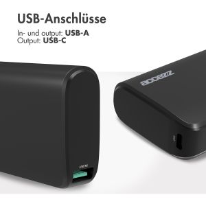 Accezz Omega Series – Powerbank – 20.000 mAh – USB-A & USB-C – Power Delivery – 35 Watt - Schwarz