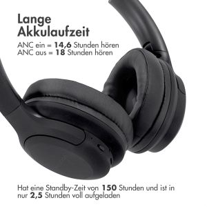iMoshion ﻿Bluetooth Over-Ear Headphones - Kabelloser Kopfhörer + AUX-Kabel - Active Noise Cancelling - Schwarz