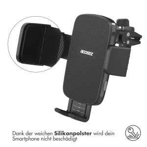 Accezz ﻿Handyhalterung Auto für das iPhone 15 Pro Max - Kabelloses  Ladegerät - Lüftungsgitter - Schwarz