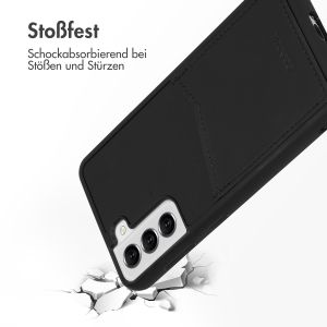 Accezz Premium Leather Card Slot Back Cover für das Samsung Galaxy S21 - Schwarz