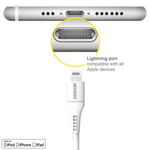 Accezz 2 pack MFI-zertifiziertes Lightning- auf USB-Kabel - 1 m - Weiß