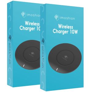 iMoshion 2 pack Qi Soft Touch Wireless Charger - Kabellose Ladegerät - 10 Watt - Schwarz