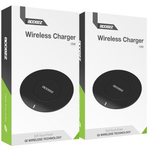 Accezz 2 Pack Qi Soft Touch Wireless Charger - Kabelloses Ladegerät - 10 Watt - Schwarz