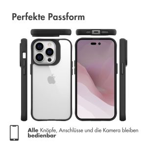 iMoshion Rugged Hybrid Case für das iPhone 14 Pro - Schwarz / Transparent