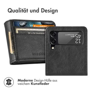 iMoshion Luxuriöse Klapphülle für das Samsung Galaxy Z Flip 4 - Schwarz