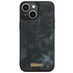 CaseMe Luxuriöse 2-in-1-Portemonnaie-Klapphülle Leder für das iPhone 14 - Schwarz