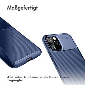 iMoshion Carbon-Hülle für das iPhone 11 Pro - Blau