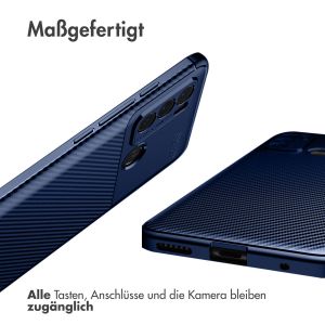 iMoshion Carbon-Hülle für das Motorola Moto G60 - Blau