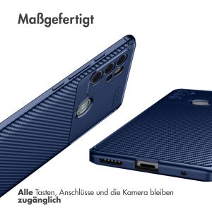 iMoshion Carbon-Hülle für das Motorola Moto G60s - Blau