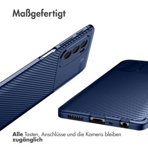 iMoshion Carbon-Hülle für das Motorola Moto G51 - Blau