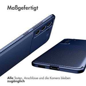 iMoshion Carbon-Hülle für das Samsung Galaxy S21 FE - Blau