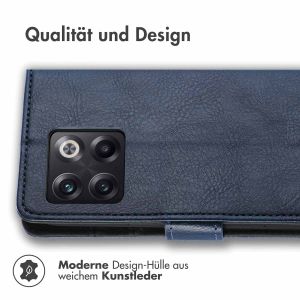 iMoshion Luxuriöse Klapphülle für das OnePlus 10T - Dunkelblau