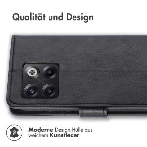 iMoshion Luxuriöse Klapphülle für das OnePlus 10T - Schwarz