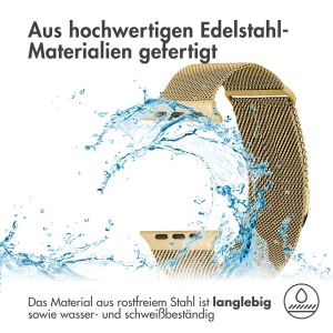 iMoshion Mailändische Magnetarmband für die Apple Watch Series 1-9 / SE - 38/40/41 mm - Größe S - Gold
