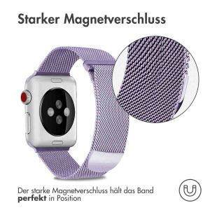 iMoshion Mailändische Magnetarmband für die Apple Watch Series 1-9 / SE - 38/40/41 mm - Größe S - Violett