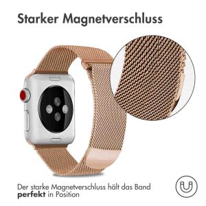 iMoshion Mailändische Magnetarmband für die Apple Watch Series 1-9 / SE - 38/40/41 mm - Größe S - Rose Gold