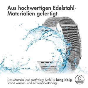 iMoshion Mailändische Magnetarmband für die Apple Watch Series 1-9 / SE - 38/40/41 mm - Größe S - Silber