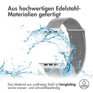iMoshion Mailändische Magnetarmband für die Apple Watch Series 1-9 / SE - 38/40/41 mm - Größe M - Silber