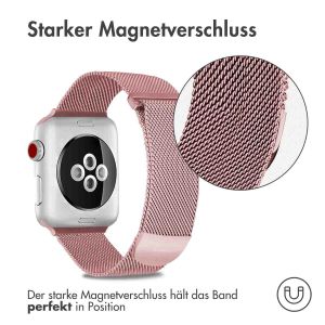 iMoshion Mailändische Magnetarmband für die Apple Watch Series 1-9 / SE / Ultra (2) - 42/44/45/49 mm - Größe S - Rosa