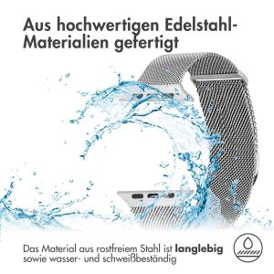 iMoshion Mailändische Magnetarmband für die Apple Watch Series 1-9 / SE / Ultra (2) - 42/44/45/49 mm - Größe S - Silber