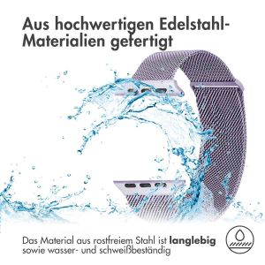 iMoshion Mailändische Magnetarmband für die Apple Watch Series 1-9 / SE / Ultra (2) - 42/44/45/49 mm - Größe M - Violett