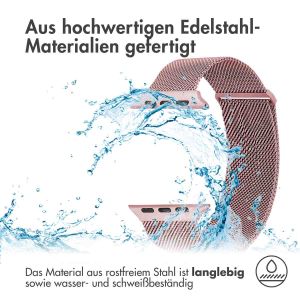 iMoshion Mailändische Magnetarmband für die Apple Watch Series 1-9 / SE / Ultra (2) - 42/44/45/49 mm - Größe M - Rosa