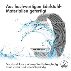 iMoshion Mailändische Magnetarmband für die Apple Watch Series 1-9 / SE / Ultra (2) - 42/44/45/49 mm - Größe M - Silber