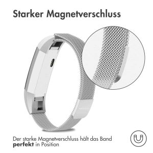 iMoshion Mailändische Magnetarmband für das Fitbit Alta (HR) - Größe M - Silber