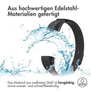iMoshion Mailändische Magnetarmband für das Fitbit Alta (HR) - Größe M - Schwarz