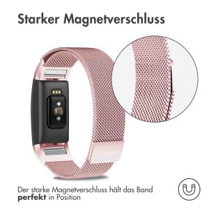 iMoshion Mailändische Magnetarmband für das Fitbit Charge 2 - Größe M - Rosa