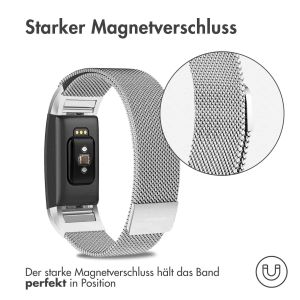 iMoshion Mailändische Magnetarmband für das Fitbit Charge 2 - Größe M - Silber