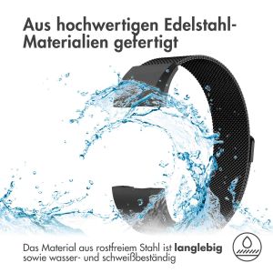 iMoshion Mailändische Magnetarmband für das Fitbit Charge 2 - Größe M - Schwarz