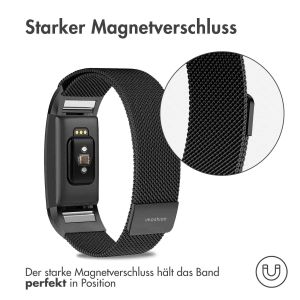 iMoshion Mailändische Magnetarmband für das Fitbit Charge 2 - Größe M - Schwarz