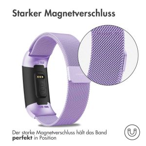 iMoshion Mailändische Magnetarmband für das Fitbit Charge 3 / 4 - Größe S - Violett