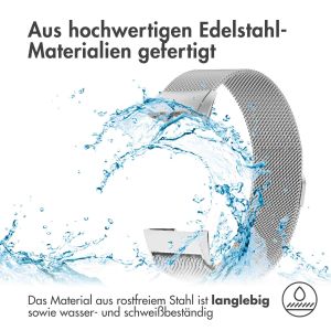 iMoshion Mailändische Magnetarmband für das Fitbit Charge 3 / 4 - Größe S - Silber
