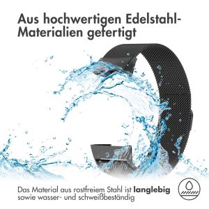 iMoshion Mailändische Magnetarmband für das Fitbit Charge 3 / 4 - Größe S - Schwarz