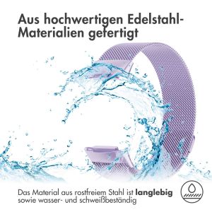 iMoshion Mailändische Magnetarmband für das Fitbit Charge 5 / Charge 6 - Größe S - Violett
