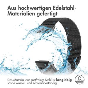 iMoshion Mailändische Magnetarmband für das Fitbit Charge 5 / Charge 6 - Größe S - Schwarz