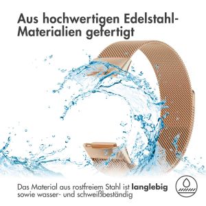 iMoshion Mailändische Magnetarmband für das Fitbit Charge 5 / Charge 6 - Größe M - Rose Gold